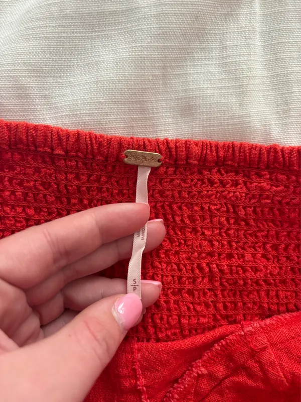 Free people orange linen tube top - Image 3
