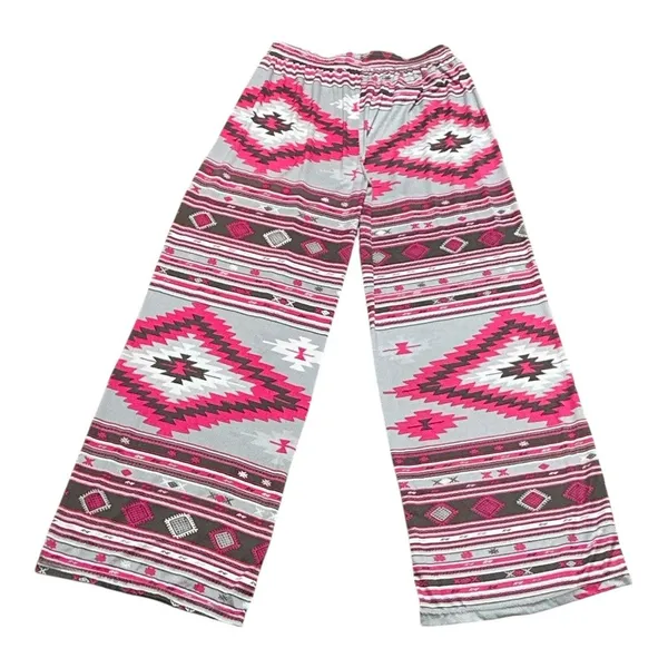 Simply Southern Pajama Lounge Pants Pink Gray White Medium / Large 8/12 - Image 2