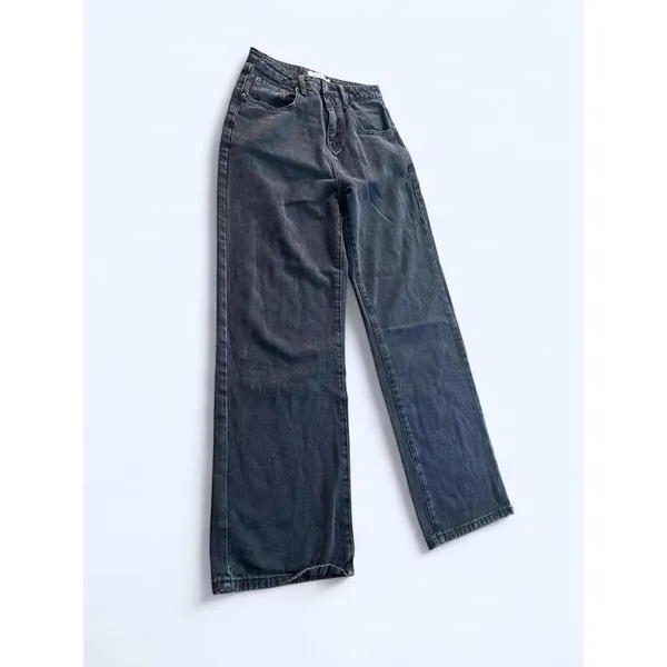 Y2K black wide leg jeans soft grunge baggy denim Size Small 🖤 - Image 2