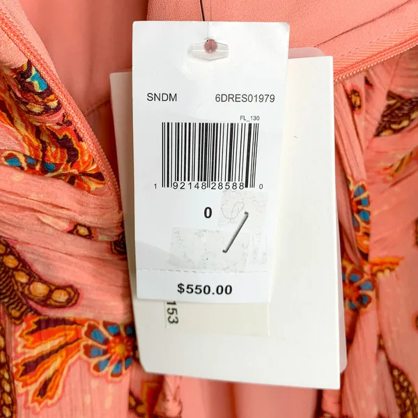 A.L.C. Frank Jaylin Pink Floral Cotton Silk Strappy Maxi Dress 0 NWT $550 - Image 9