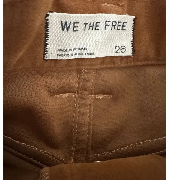Free People We the Free Tipi Vegan Suede Shorts Dark Honey size 26 - Image 10