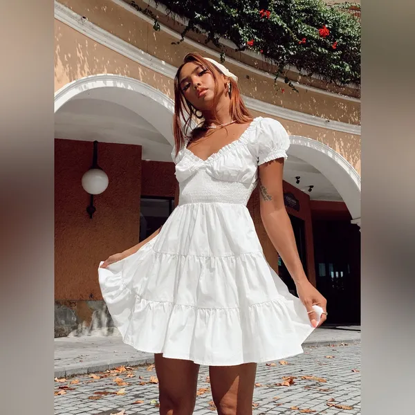 Princess Polly Daniela Mini Dress in White Size 4 - Image 3