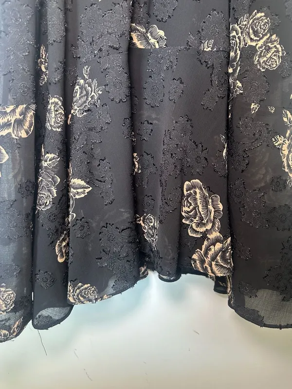 Altar'd State Black and Beige Floral Burnout Cutout Maxi Dress - Image 5