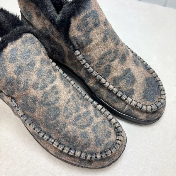Hey Dude Denny Leo Nut‎ Leopard Print Ankle Boots size 9 - Image 2