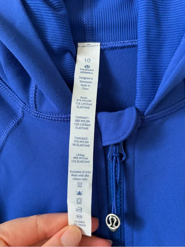 Lululemon Daily Practice Jacket Sapphire Blue Size 10 NWT Athleisure Colorful - Image 3