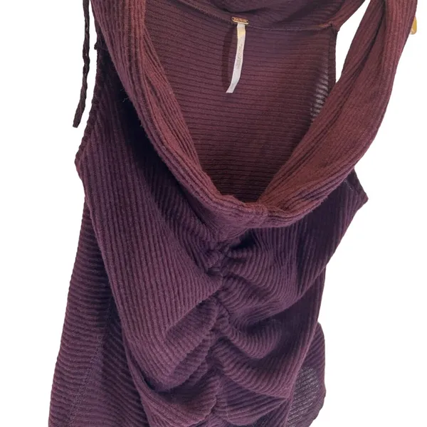 Free People | NWT | Medium | This Cutie Ribbed Knit Off-Shoulder Cinched Top - Image 5