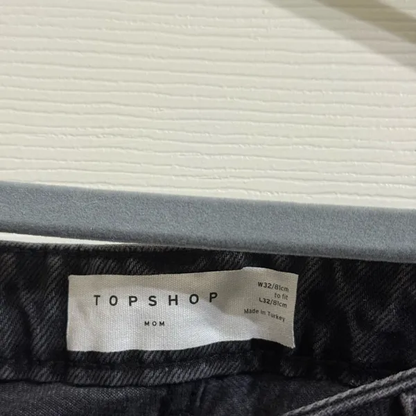 Topshop Alien Rhinestone Mom Straight leg Jeans Black Grunge Emo Street Unique - Image 4