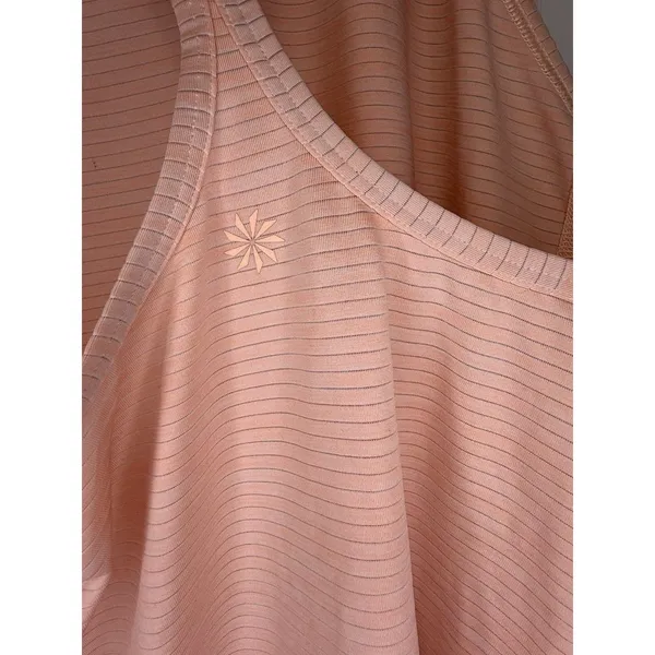 Athleta Racerback Top Women’s Large L Striped Peach pink Performance Yoga Gym - Image 5