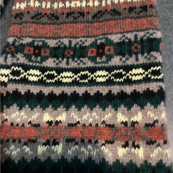 Striped Knit Leg Warmers Brown - Image 2