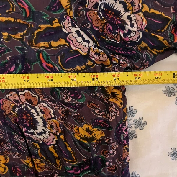Free People Soft Printed Balloon Sleeve Jacket‎ Purple Floral OB560079 Womens M - Image 7