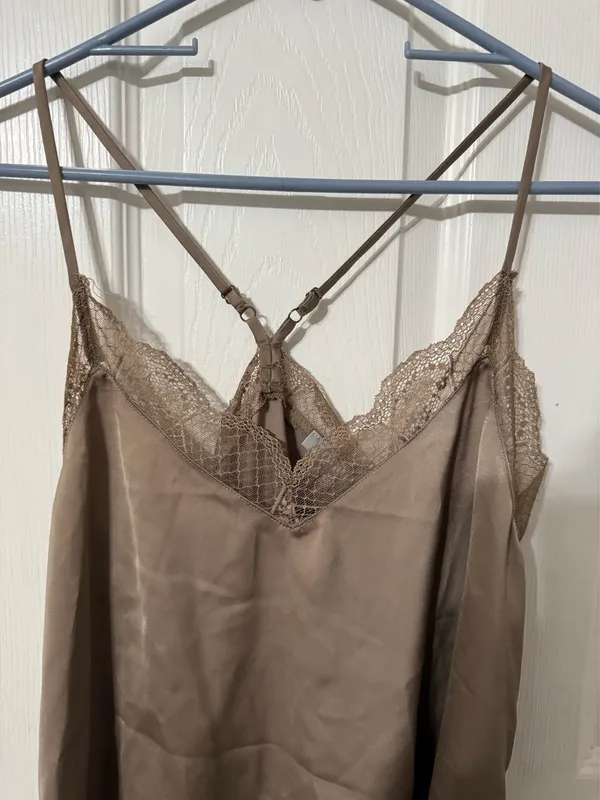 Satin top Tan Size M - Image 2