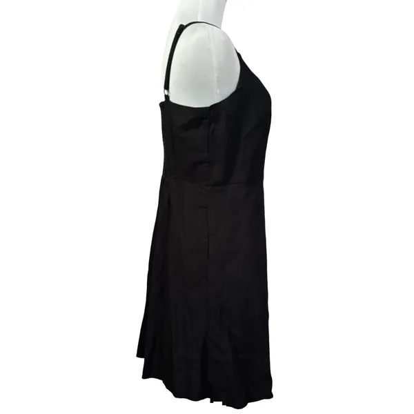 NWT Old Navy Mini Linen Blend Dress Size L Black LBD Summer - Image 4