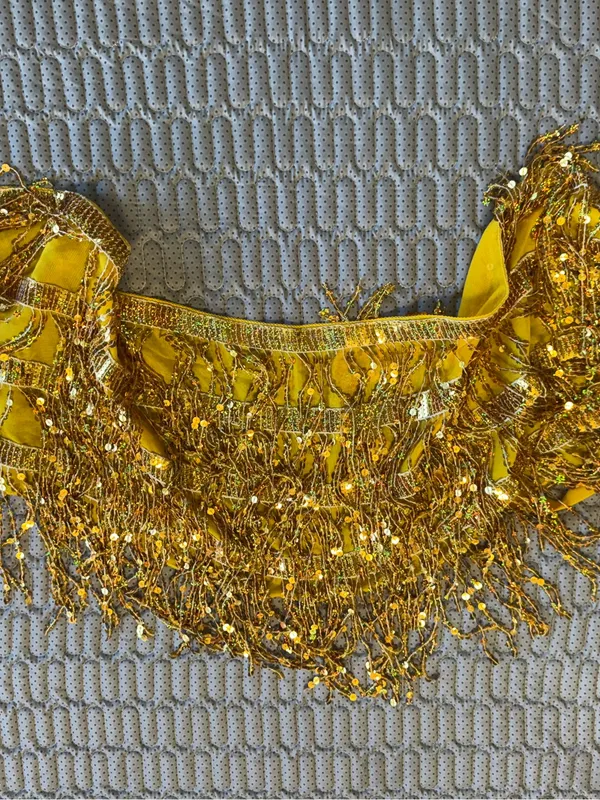 Gold Sequin Fringe Tie - Image 5