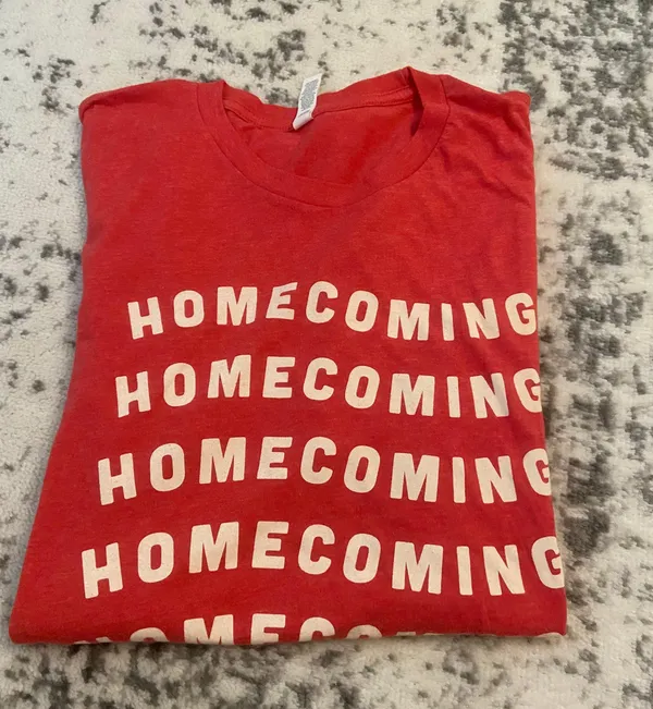 Bella Canvas Alpha Chi Omega Red Homecoming Tshirt - Image 3