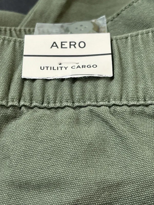 Aeropostale Aero Utility Cargo Pants Women XL Green Y2K Straight Leg Relaxed NWT - Image 6
