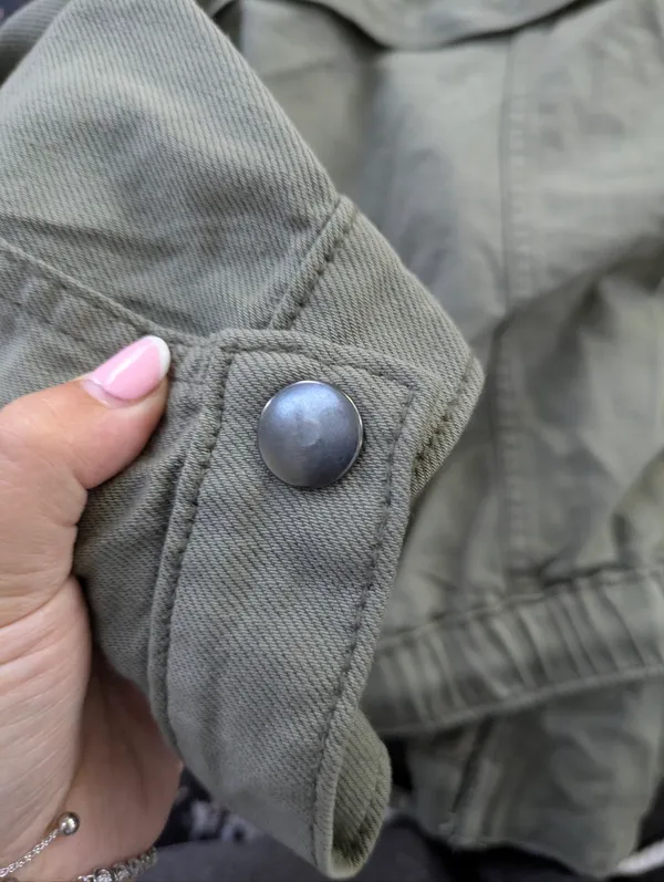 NWT Pilcro By Anthropologie Olive Moto Jacket Size XL - Image 7