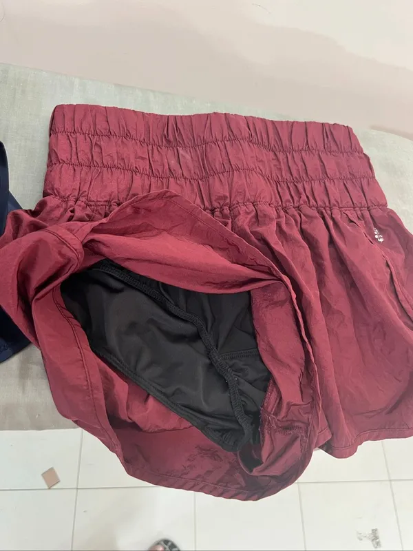 Free people movement The Way Home Run Shorts in burgundy size medium - Image 6