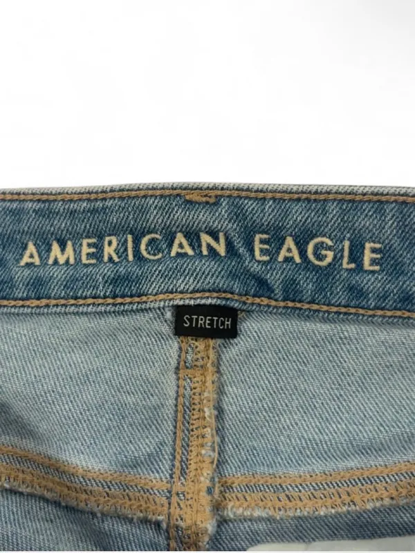 American Eagle Outfitters Distressed Mom Jeans Straight Light Wash Denim 4 - Image 4