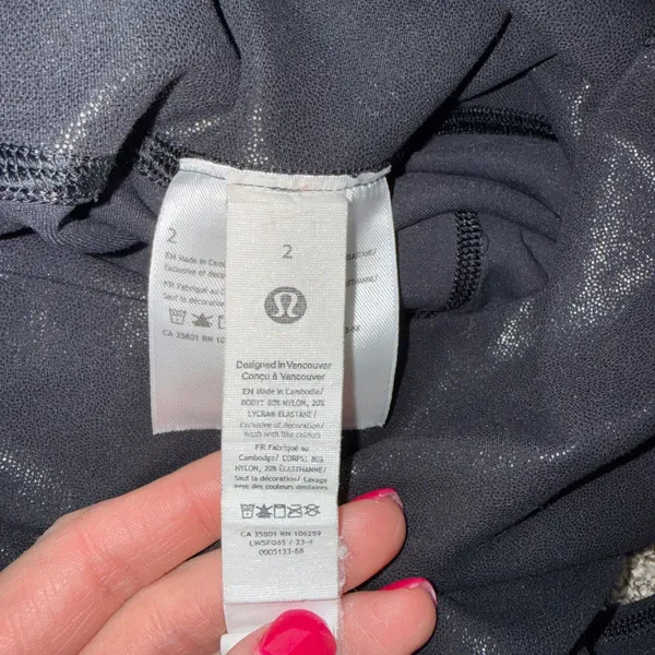 Lululemon Align High Rise Tight 28 Foil Black‎ Radiate Foil Print LW5FG6S Size 2 - Image 3