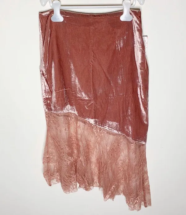 my Lacey velvet midi lace hem skirt - Image 3