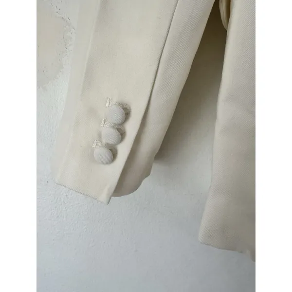 NWD Tuckernuck Cream Wool Warner Blazer Two Button Women’s Size Small - Image 8