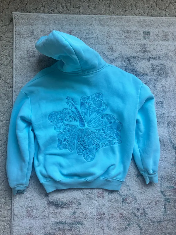 Pink Palm Puff Hoodie - Image 4