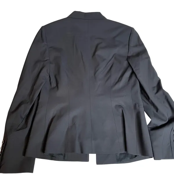Roman Black Wool Blend‎ Single Button Blazer Jacket Tailored Fit Size 4 - Image 3