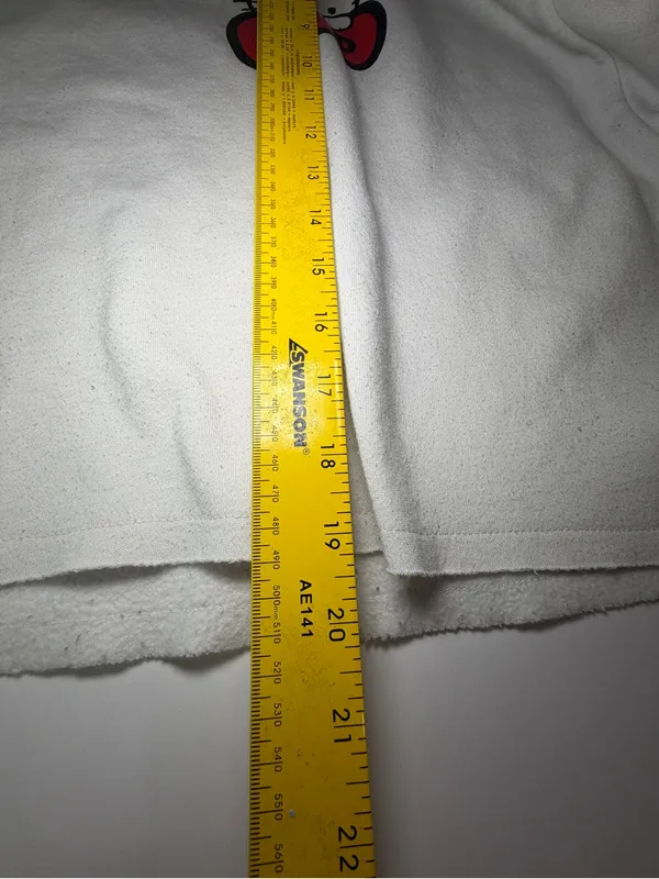 Aeropostale White Cropped Crewneck with Red Hello Kitty Accent - Image 5