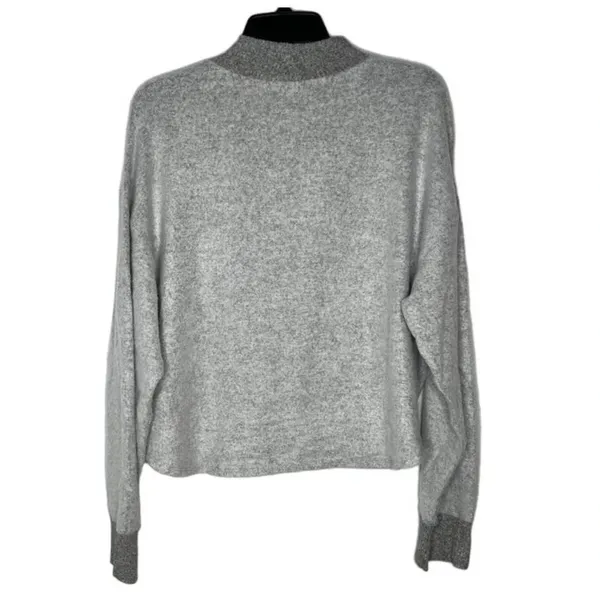 Socialite Women's Size XS Gray Long Sleeve Brushed Mock Neck Pullover NWT v6x - Image 3