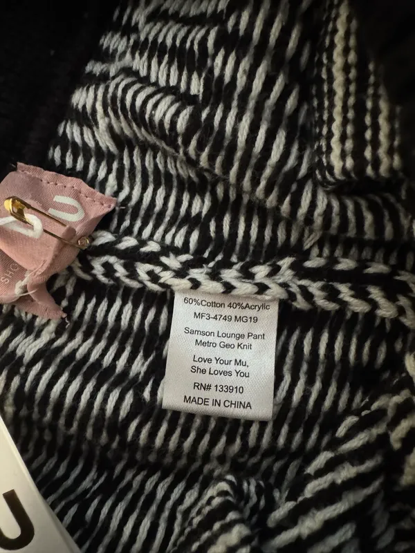 Show Me Your Mumu Samson Lounge Pants Metro Geo Knit - Image 7