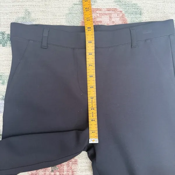 Quince Ultra Stretch Ponte Straight Leg Pants Medium Navy Classic Minimalist - Image 6