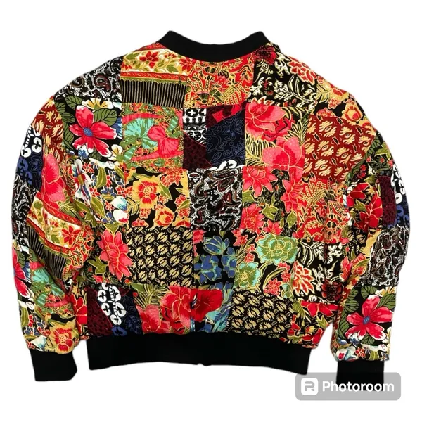 Urban Outfitters Silence + Noise Eve Patch Retro Oversized Bomber Jacket Size M - Image 3