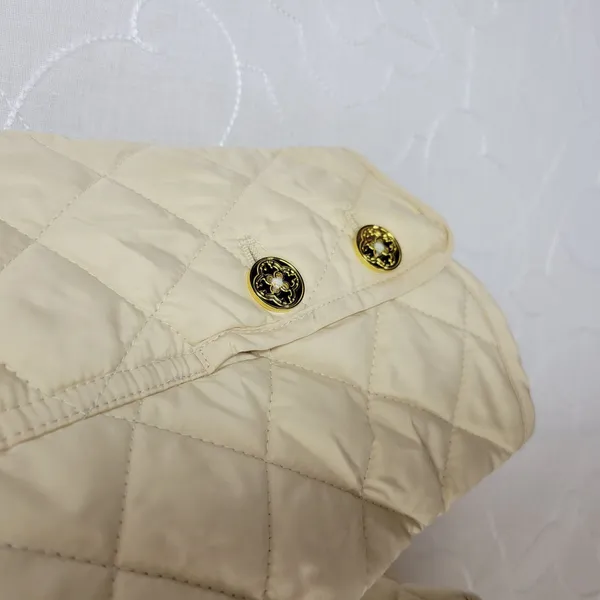 Wonder Womens Jacket Sz 24 White Puff Teddy Quilted Collared Winter Long Sleeve - Image 8