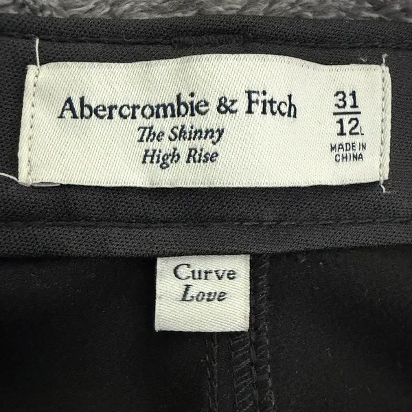 Abercrombie Curve Love The Skinny High Rise Faux Leather Pants Black 31/ 12 - Image 9