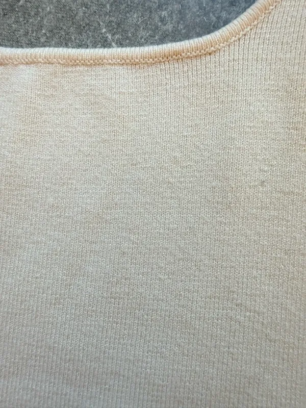 MESHKI Amara Scoop Neck Low Back Knit Maxi Dress Cream Size Medium NWOT - Image 7