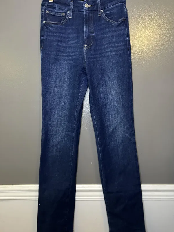Express 90s Slim Super High Rise Jeans Womens M Dark Wash Ultra Stretch Denim - Image 2