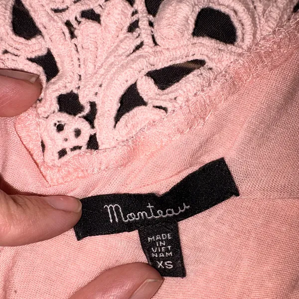Monteau Dusty Pink Lace-Trim Flowy Camisole - Image 3