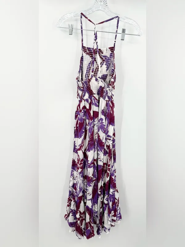Free People‎ Purple Floral Print Heat Wave Women's Maxi Dress Size XS - Image 3