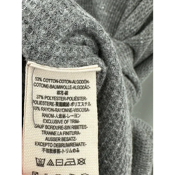Free People Womens Gray‎ Thermal Shirt Size S Asymmetrical Tunic Oversized Boho - Image 6