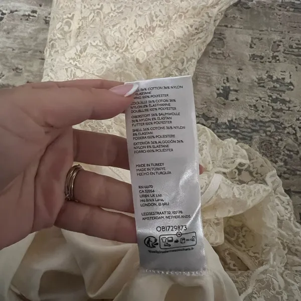 Kimchi Blue Cream Liliana Lace Midi Dress Size Medium $89 - Image 7