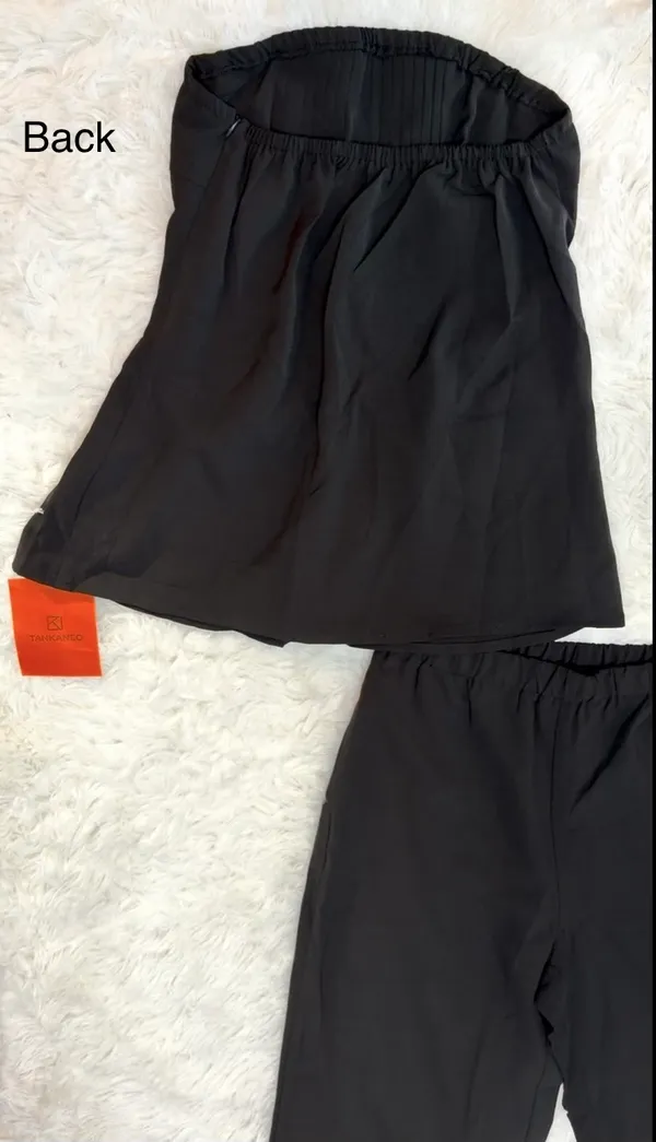 Tankaneo~ Strapless Black Wide-Leg Pants Set. Size XS - Image 5