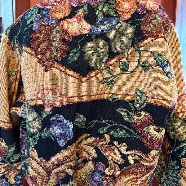 80’s vintage California style tapestry jacket Black Size M - Image 7