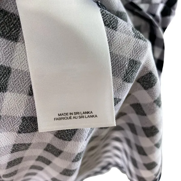 Express Black White Checkered‎ Stretchy Scoop Neck Cap Sleeve Fit & Fare Dress S - Image 6