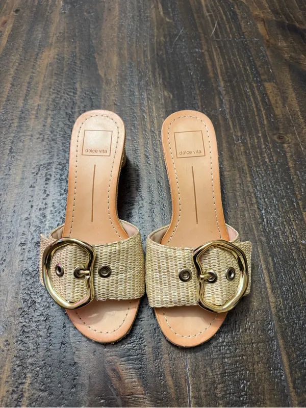 Dolce Vita Block Heel Sandals Tan Size 6 - Image 3