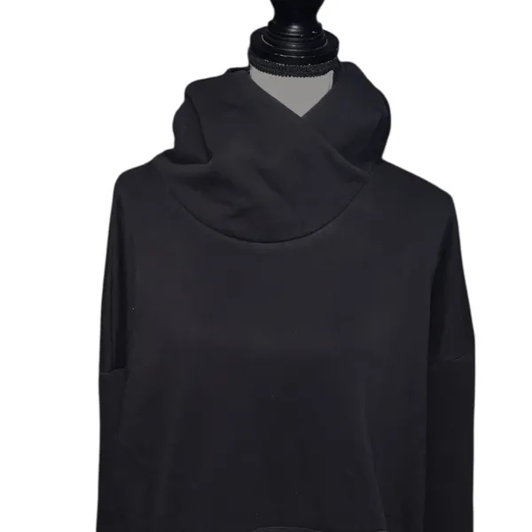 DSG Unisex XL High Neck Black Pullover Sweatshirt Hoodie Fleece - Image 2
