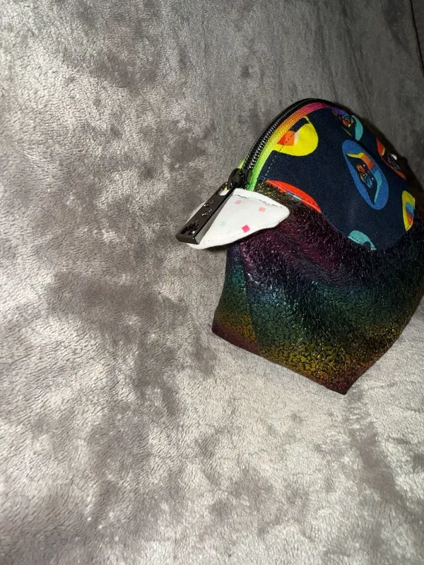 Star Wars Darth Vader Rainbow Cosmetic Pouch with Iridescent Glitter Trim - Image 2