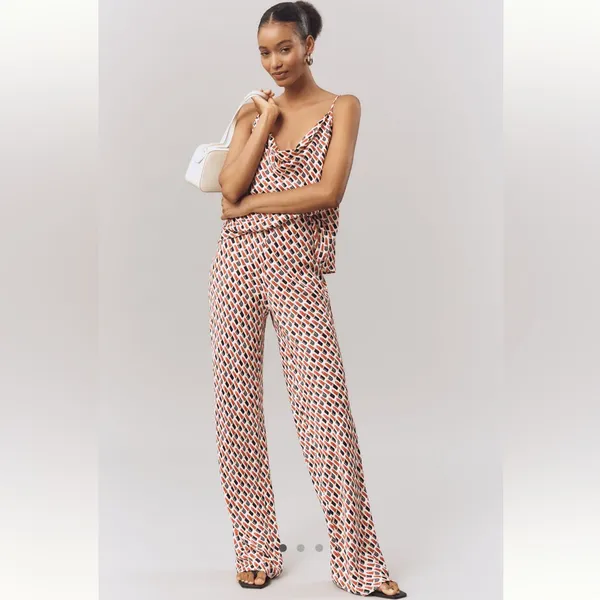 Anthropologie The Tilda Pants: Lipstick Printed Edition - Image 2
