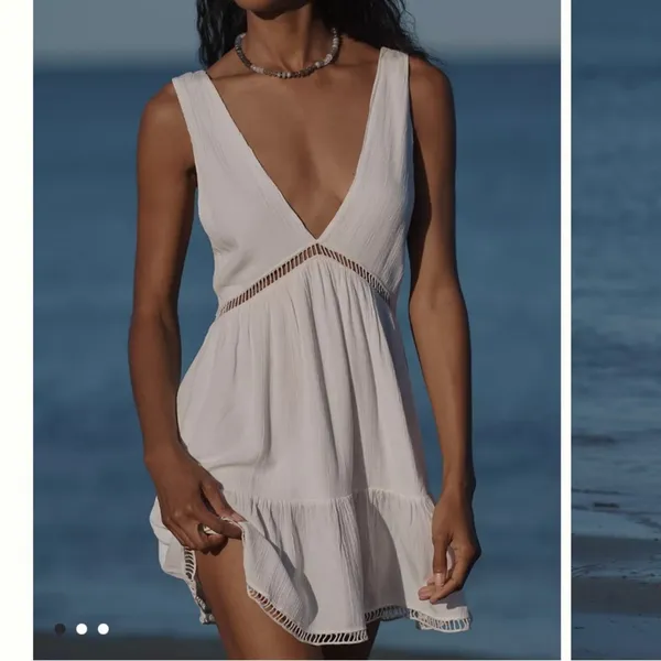 NWT Anthropologie Malai Salt Sleeveless Mini‎ Swing Dress Sz M - Image 3