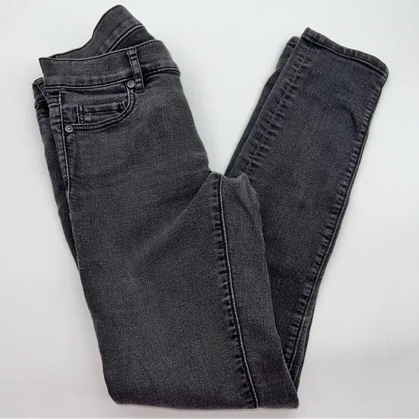Ann Taylor LOFT Women's Modern Skinny Black Denim Low Rise Jeans Size 24 - Image 6