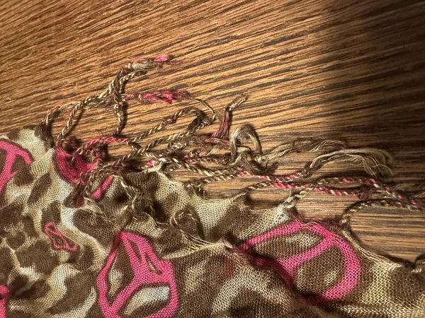 Justice Y2K Leopard Scarf with Peace Signs - Image 5